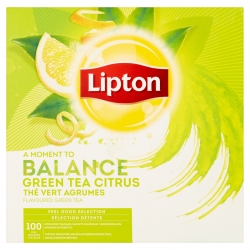 LIPTON herbata zielona cytryna /100 szt/